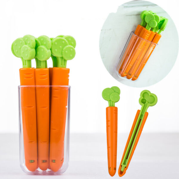 Bags Clip Carrot Sealing Clamp Plastic Bag Sealer Food And Snack Sealed Bag Clip Mini Magnet Storage Box Kitchen Organizer - Image 9