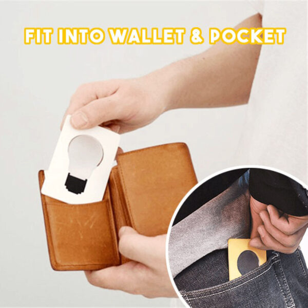 Foldable LED Pocket Lamp Mini Wallet Pocket LED Card Light Novelty Lighting Bulb Lamp Credit Card Size Ultra-thin Lamp - Image 7