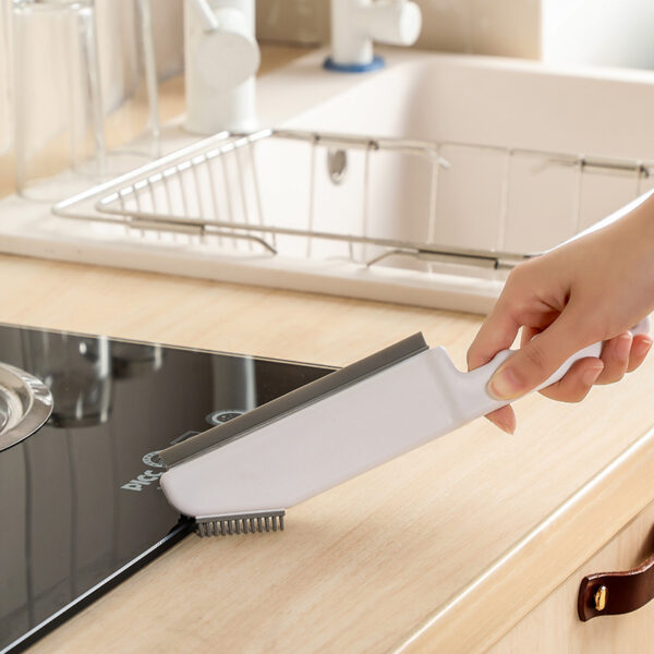 Kitchen Bathroom Countertop Floor Window Silicone Multifunctional All Purpose Cleaning Brush Crevice Brush Scraper Brush Cleaner - Image 5